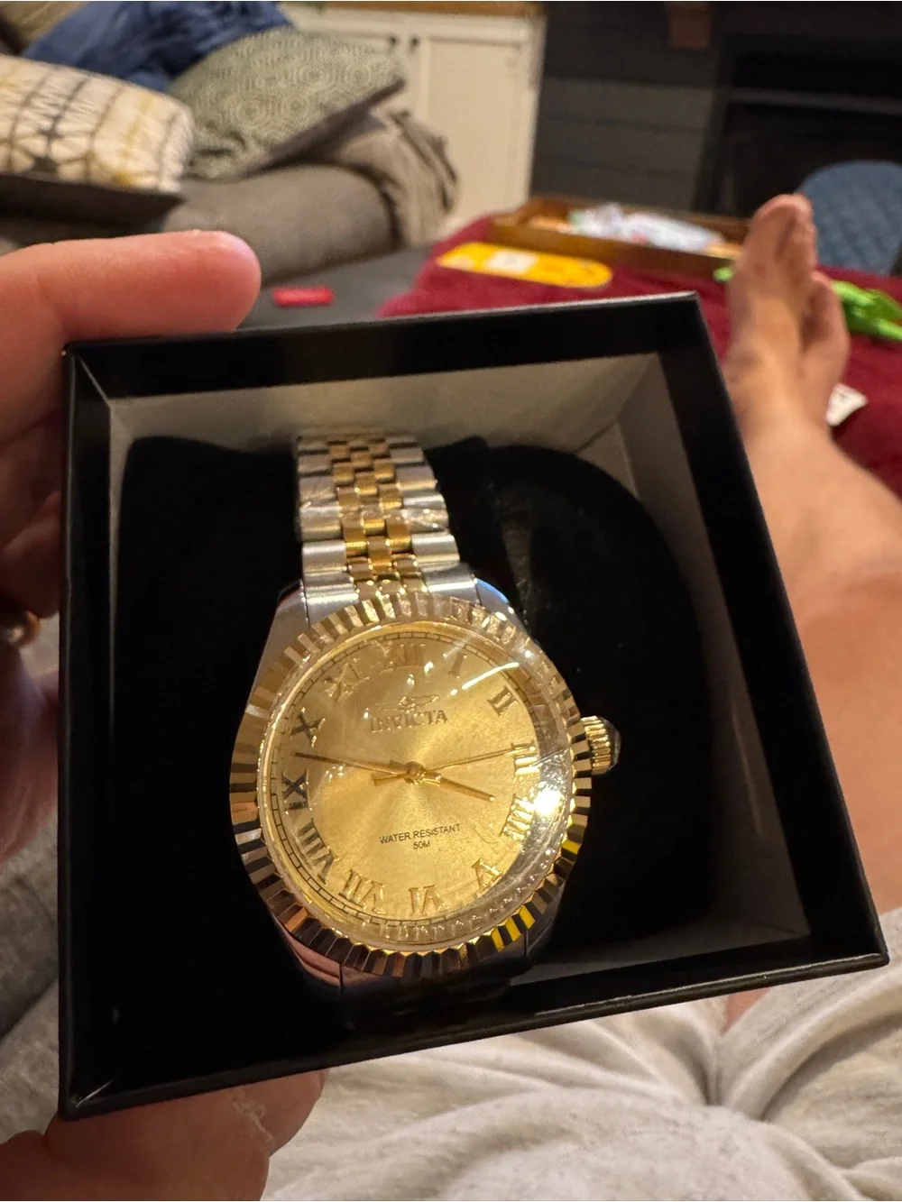 Invicta women’s Two-Tone Gold Dial Bracelet Watch